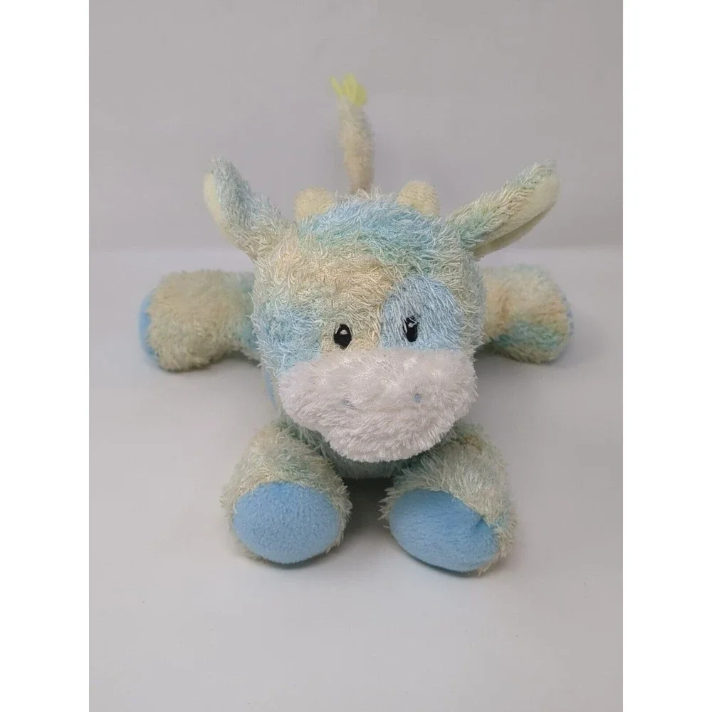 Baby Gund Sprinkles Cow Musical Plush Tye Dye Yellow‎ Blue Working 58207 Vintage